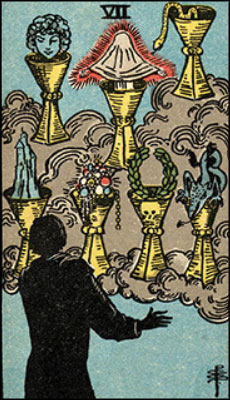Minor Arcana The Seven of Cups Tarot Card