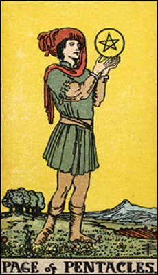 Minor Arcana The Page of Pentacles Tarot Card