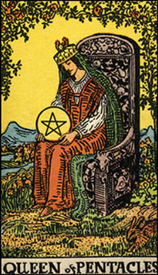 Minor Arcana The Queen of Pentacles Tarot Card