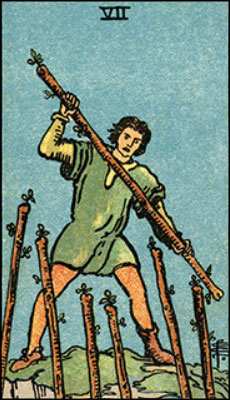 Minor Arcana The Seven of Wands Tarot Card