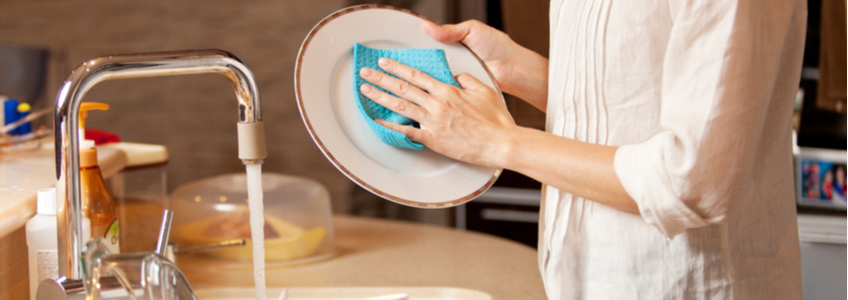 Woman Washing Dishes