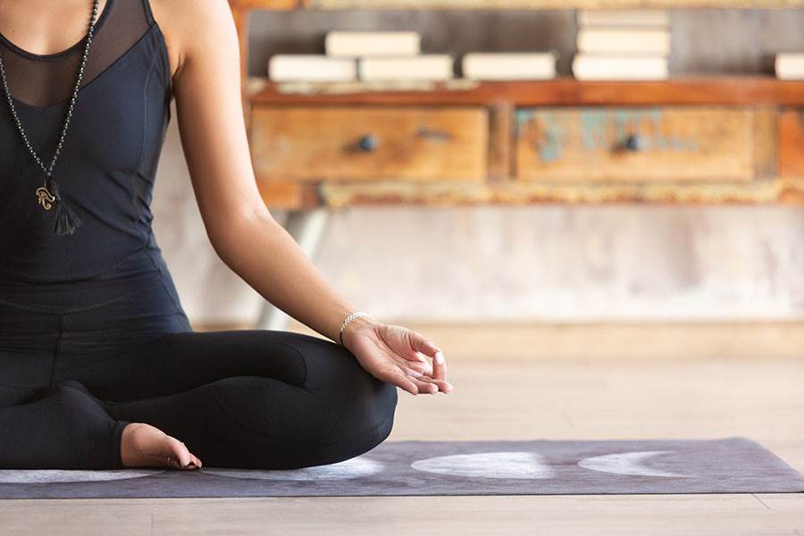 meditating woman