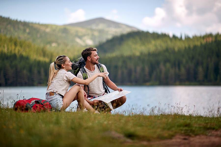 Hiking couple